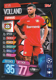 Kevin Volland Bayer 04 Leverkusen 2019/20 Topps Match Attax CL #LEV11